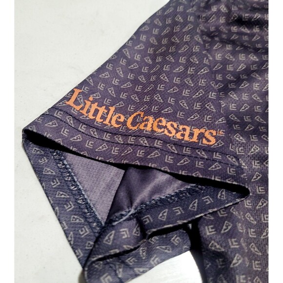 Little Caesars Pizza Employee Uniform Work Shirt ALL Over Print Unisex Small EUC - Picture 5 of 8